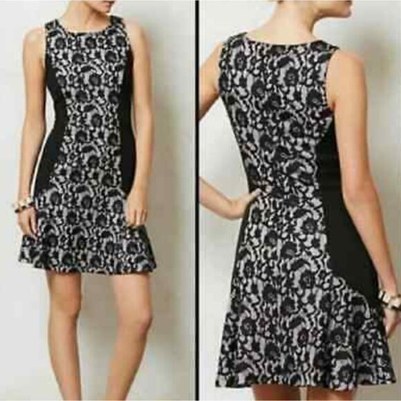 Maeve Women Black Lace Flance Party Dress Size Small - Picture 2 of 11